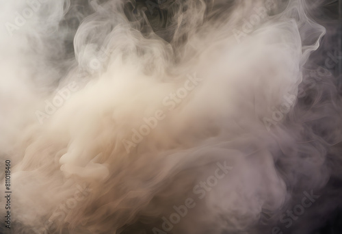 Gray smoke fills the entire space, abstract background