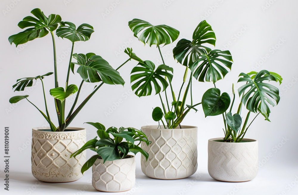 plants in different sizes and shapes in white ceramic pots plants in different sizes and shapes in white ceramic pots