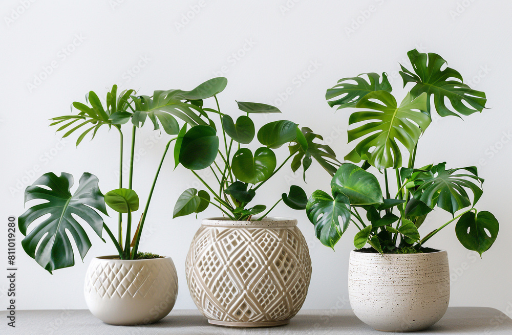 plants in different sizes and shapes in white ceramic pots plants in different sizes and shapes in white ceramic pots