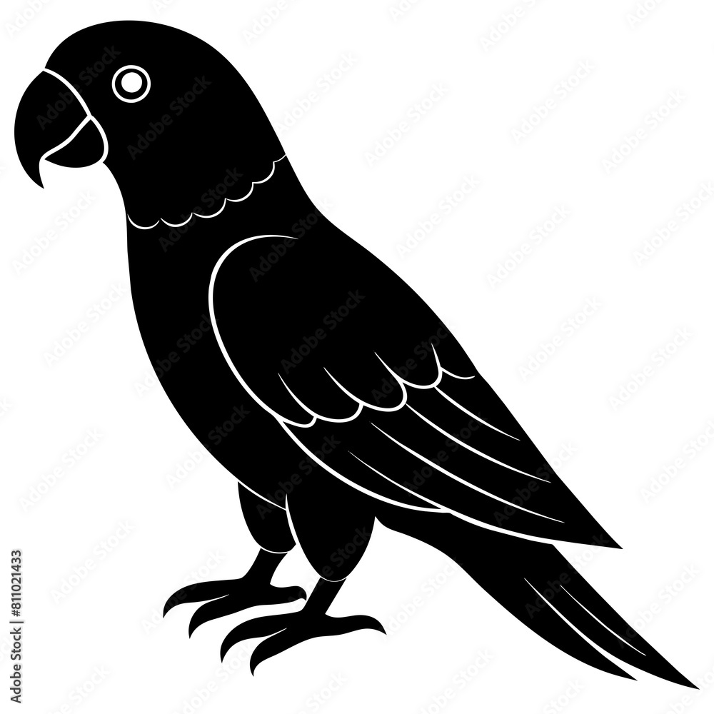 Simple parrot silhouette vector illustration.
Simple parrot silhouette vector illustration.