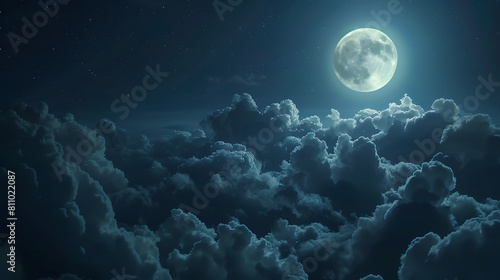 moonlit cloud on a blank background