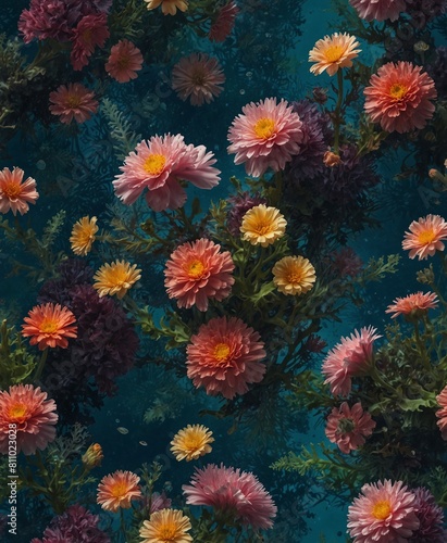 Underwater Flowers Water Floral Nature Daisy Petals Colors Natural 