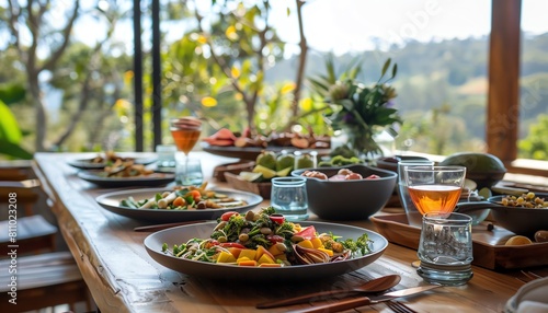 Calm Culinary retreat, offering a weekend of cooking classes, meditation, and yoga, with meals designed to align with a calm and balanced lifestyle, suitable for a wellness retreat