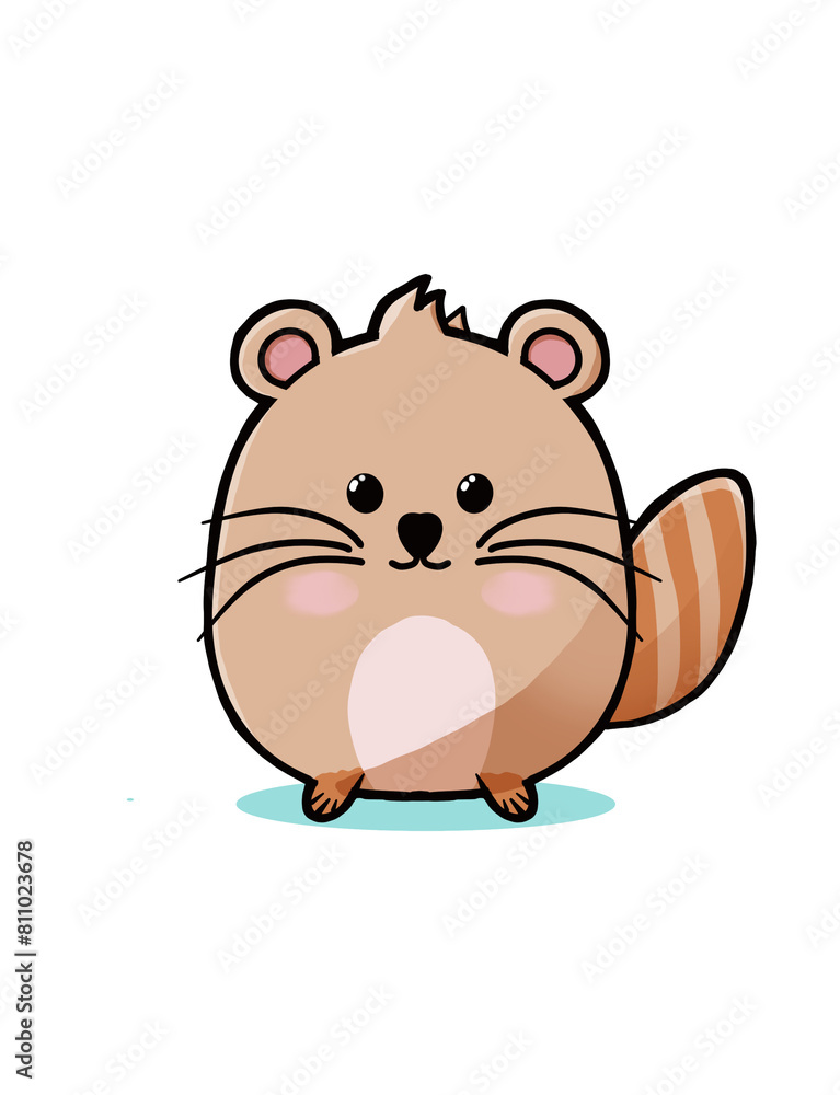 Naklejka premium Picture of a mouse, cute cartoon style Suitable for general work and various graphic works