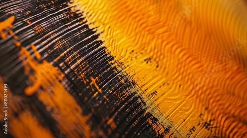 Vibrant Brushstroke Abstract Art Close-Up Macro