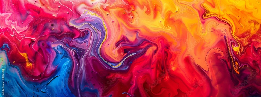 An abstract painting featuring a variety of colors and shapes, creating a visually dynamic and intriguing composition. An abstract painting featuring a variety of colors and shapes, creating a visually dynamic and intriguing composition.
