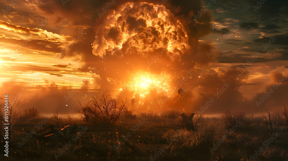 A nuclear explosion A nuclear explosion