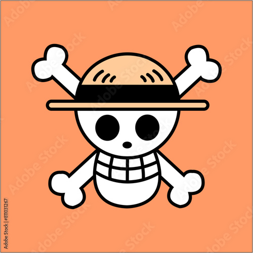 an image or logo with a pirate theme, suitable for stickers