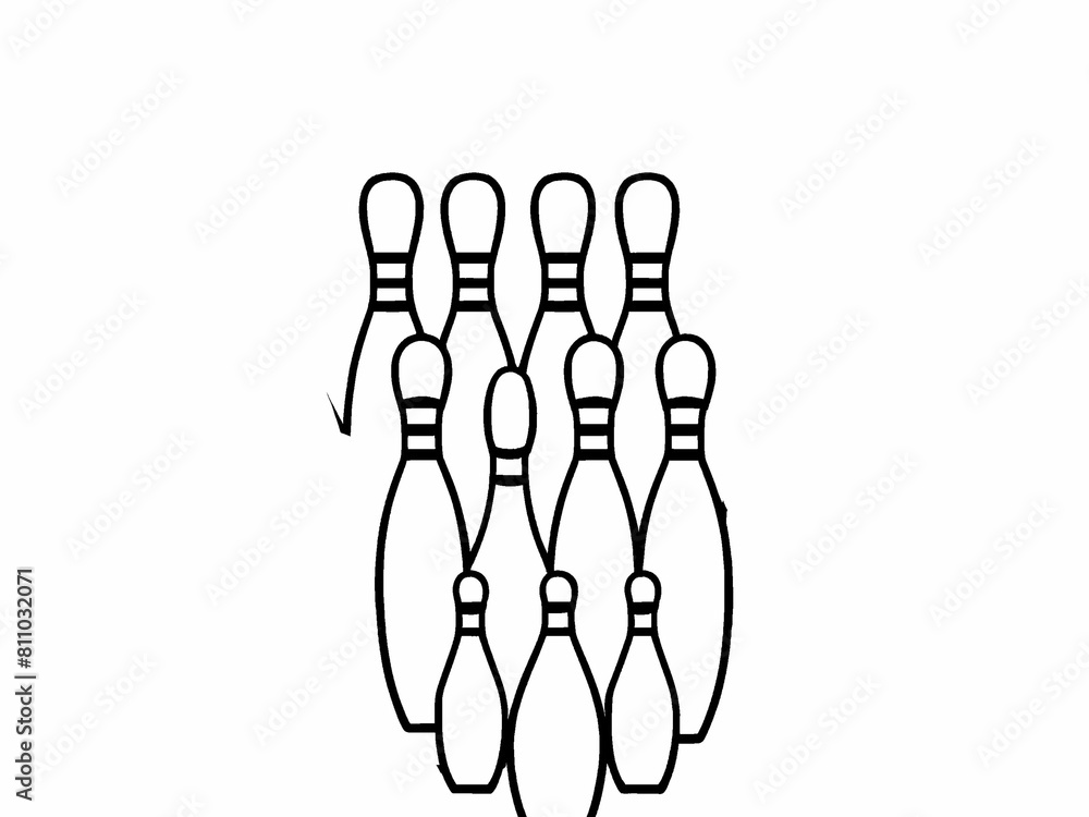 Fototapeta premium bowling ball pins isolated on white background