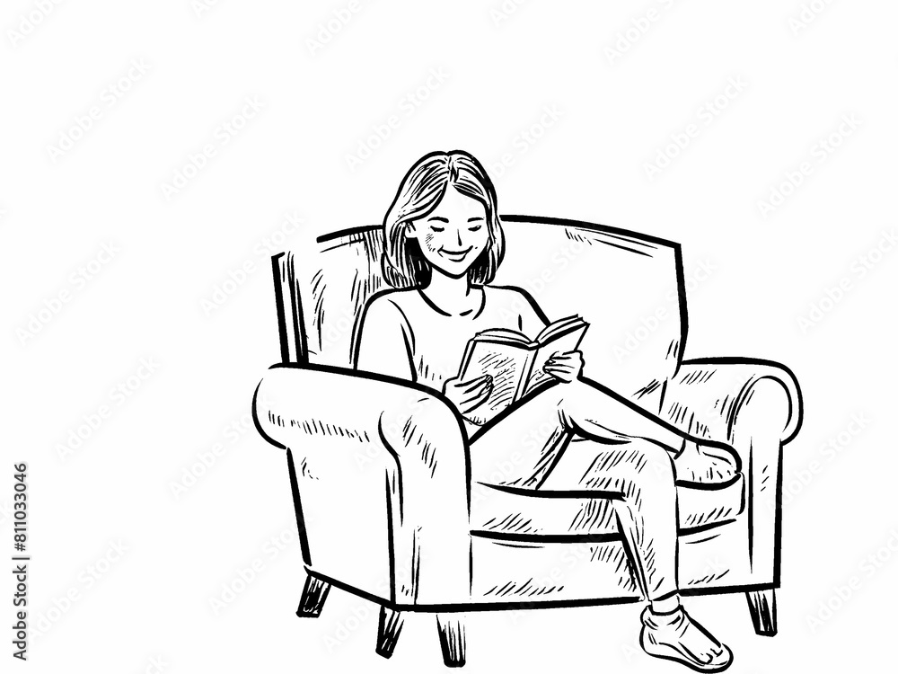 Girl reading a book Girl reading a book
