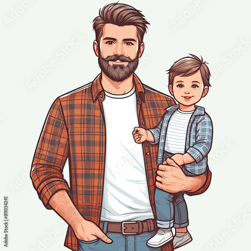  Father and son Adobe Illustrator Artwork