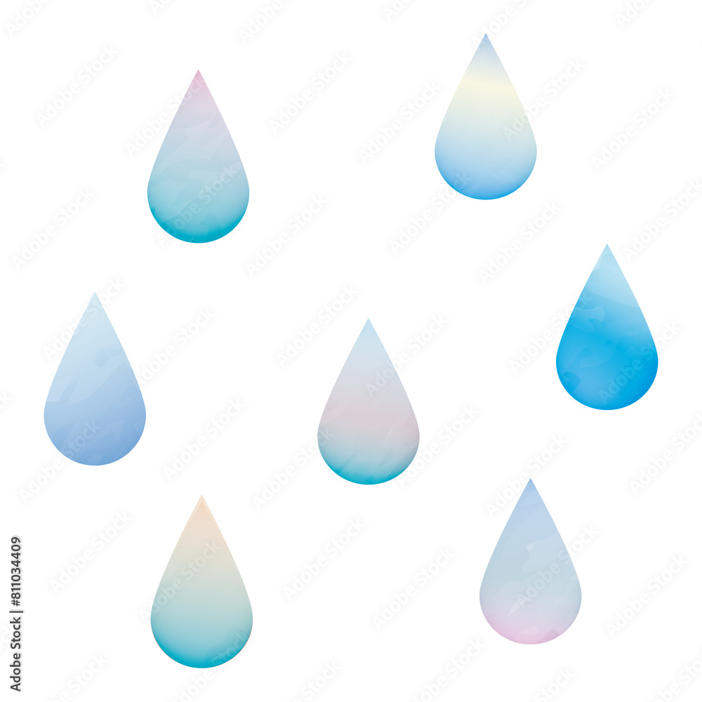 水彩風の雨 水彩風の雨