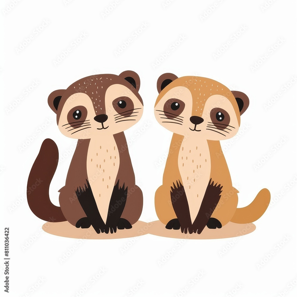 Two cute little animals, possibly a cat and a dog Two cute little animals, possibly a cat and a dog