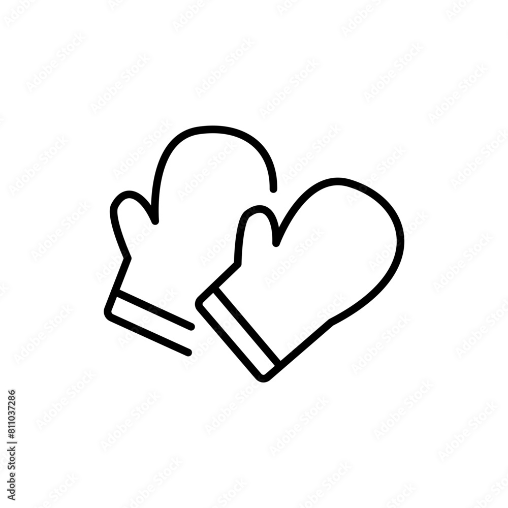 Blacksmith gloves outline icons, minimalist vector illustration ,simple transparent graphic element .Isolated on white background Blacksmith gloves outline icons, minimalist vector illustration ,simple transparent graphic element .Isolated on white background