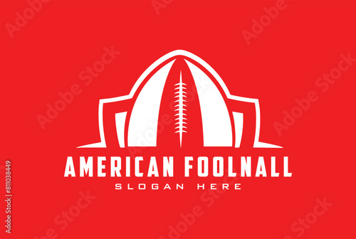 American Football badge logo vector - Rugby logo