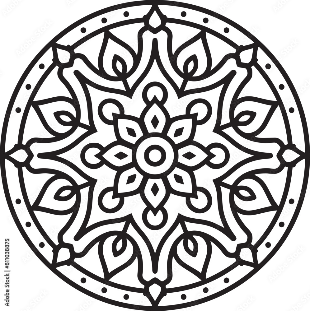 Mandala black and white vector Mandala black and white vector