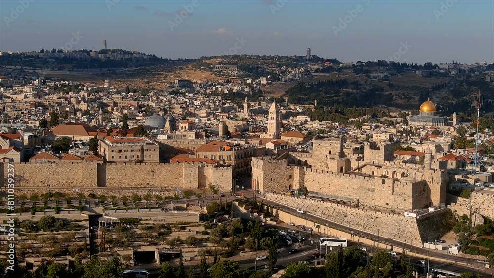 The old city of Jerusalem at golden Hour,Aerial view, 2022
Beautiful shot from the old city of Jerusalem

