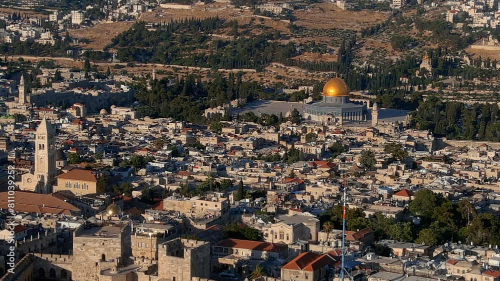 The old city of Jerusalem at golden Hour,Aerial view, 2022
Beautiful shot from the old city of Jerusalem

