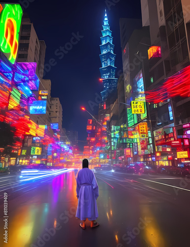night, christmas, city, people, street, chine, neon, architecture, lights, shopping, light, travel, building, holiday, house, market, temple, woman, art, beauty, dress, fashion, painting, old, religio photo