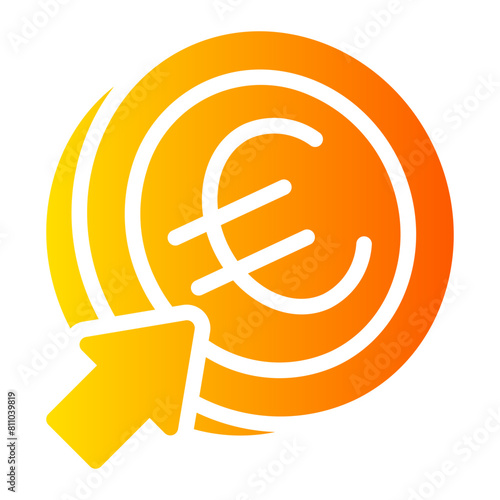 pay per click gradient icon