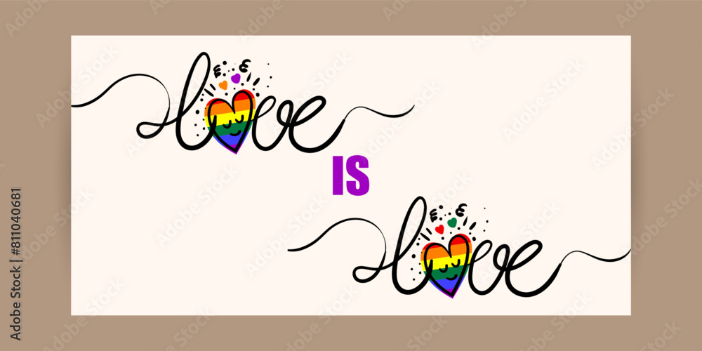 Vector illustration of Happy Pride Month social media feed template Vector illustration of Happy Pride Month social media feed template
