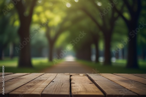 abstract concept of unfocused blurred bokeh natural outdoor park scenery landscape with empty space for copy or text on green background Generative AI 