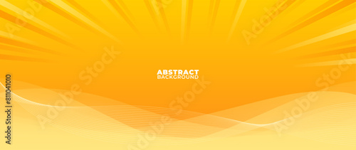 Abstract background with a wave pattern and combined with a pop art pattern at the top with a bright yellow color.