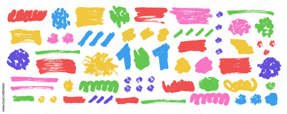 Set of brush strokes, Color ink grunge brush strokes. Vector illustration. Set of brush strokes, Color ink grunge brush strokes. Vector illustration.