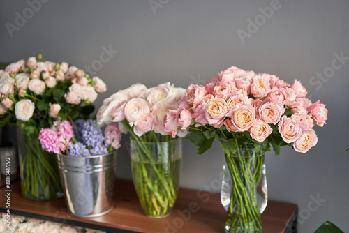 Wallpaper Mural Many different flowers on Showcase. Background of mix of flowers. Beautiful flowers for catalog or online store. Floral shop and delivery concept. Torontodigital.ca