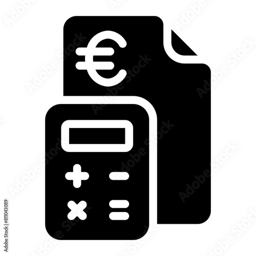 calculating glyph icon