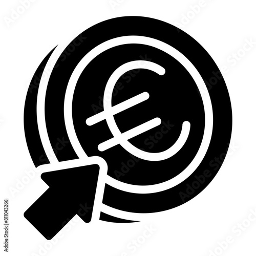 pay per click glyph icon