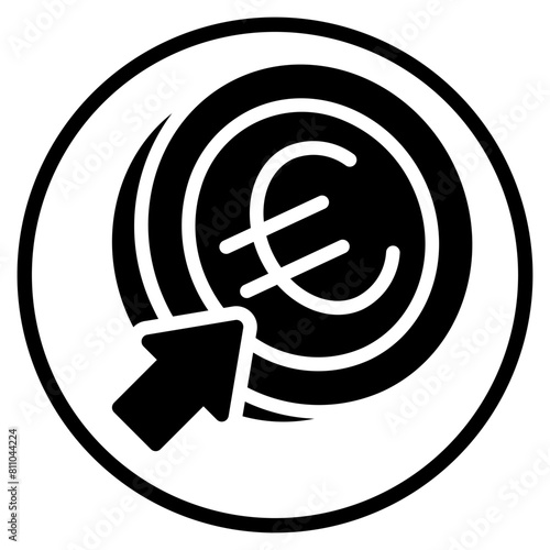 pay per click glyph icon