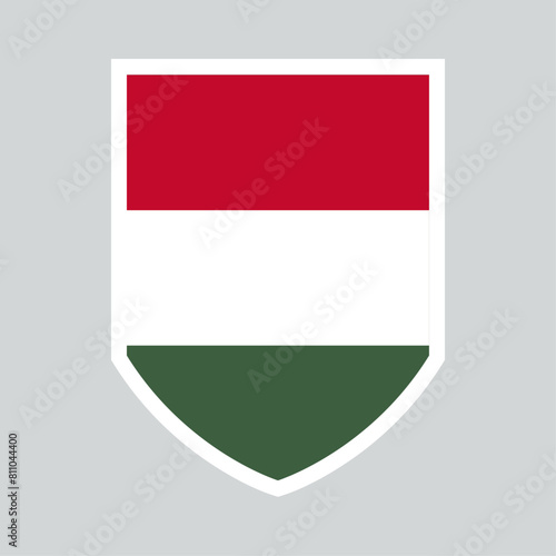 Hungary Flag in Shield Shape Frame Free Download Hungary Flag in Shield Shape Frame - GFXLoad