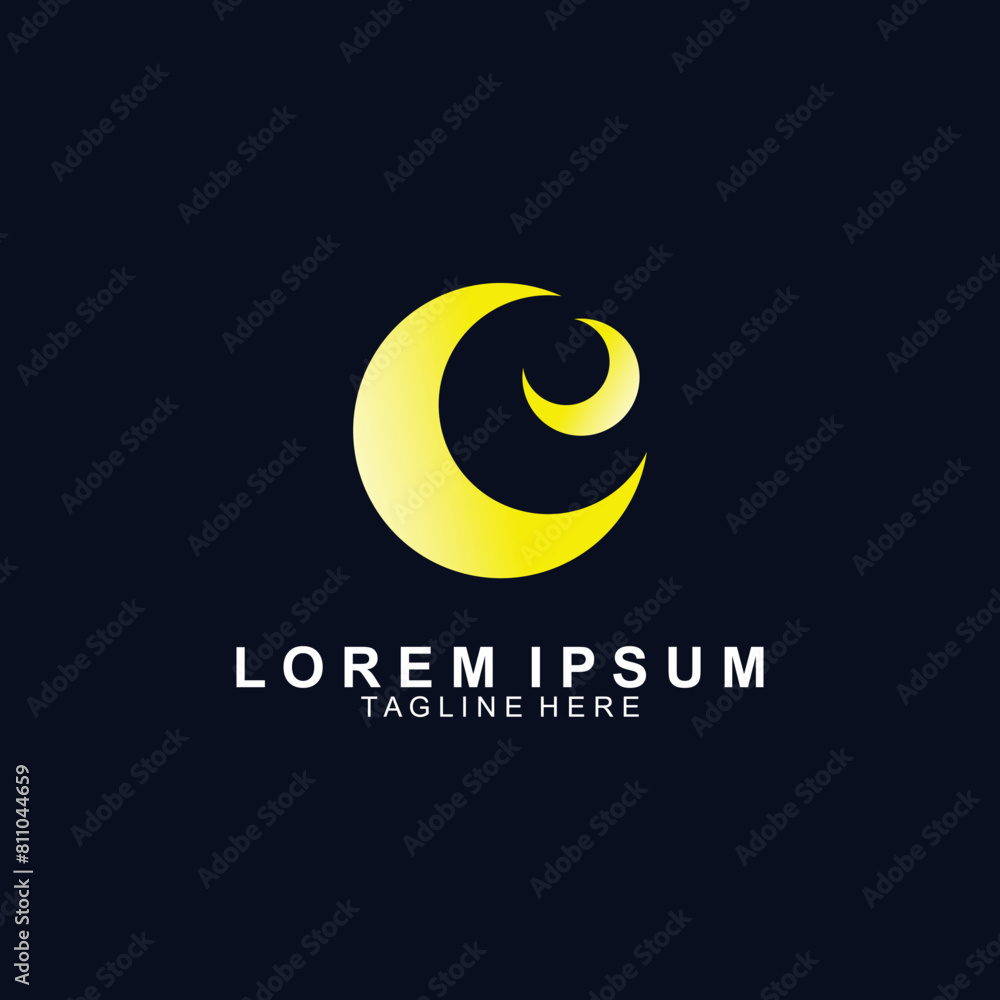 Moon logo vector icon template. Unique moon logo with a modern concept. Moon logo vector icon template. Unique moon logo with a modern concept.