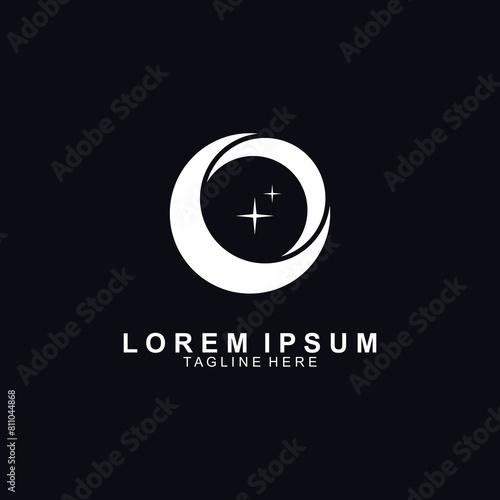 Moon logo vector icon template. Unique moon logo with a modern concept.