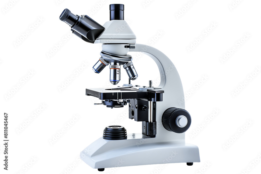 Isolated microscope, a scientific instrument for microbiology research Isolated microscope, a scientific instrument for microbiology research