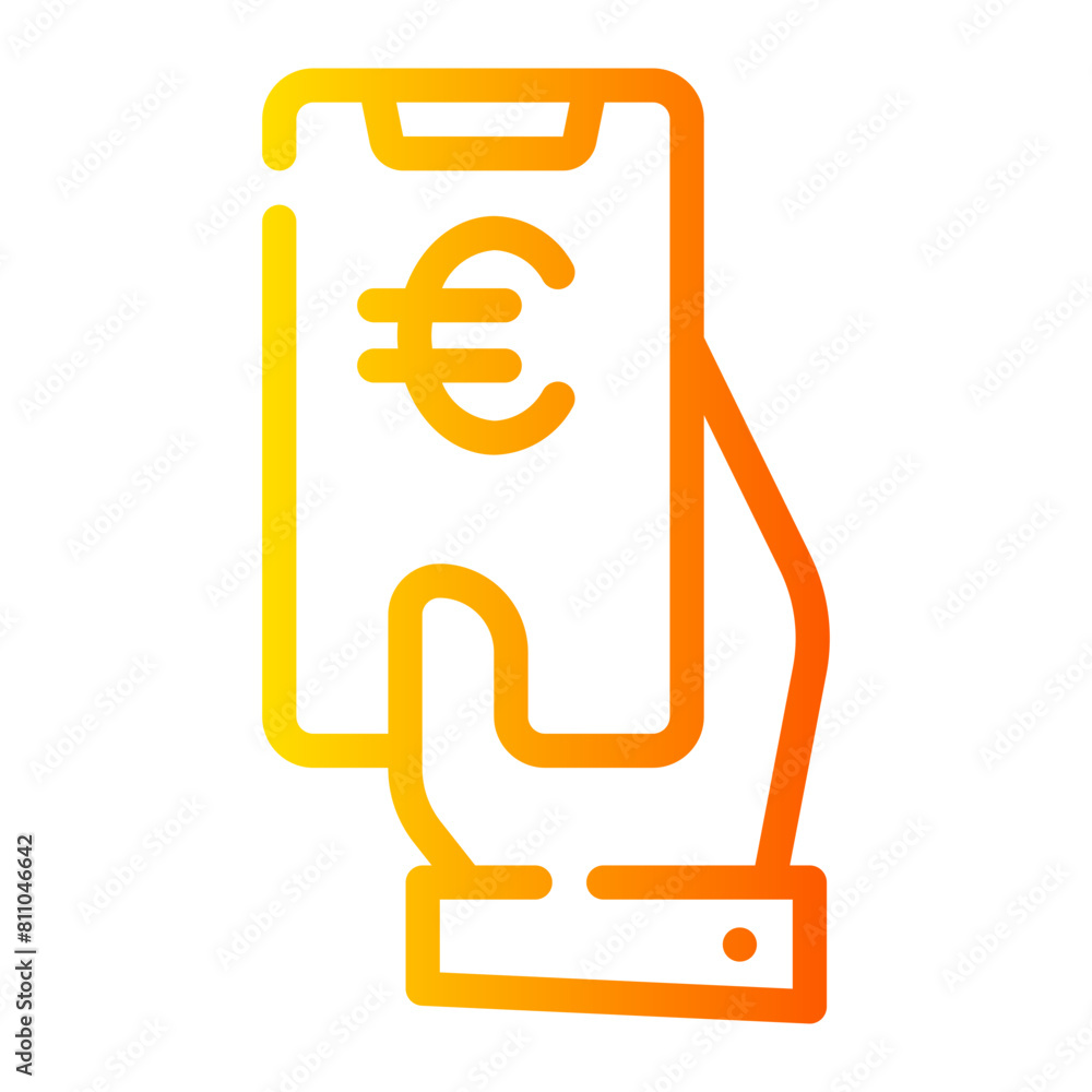 mobile payment gradient icon mobile payment gradient icon