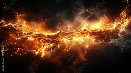 Dynamic Fiery Abstract Illustration Displaying Intense Heat and Combustion