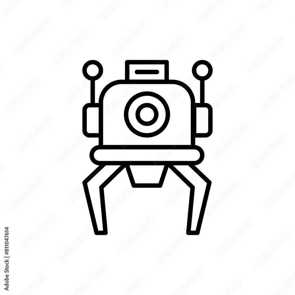 Space robot outline icons, minimalist vector illustration ,simple transparent graphic element .Isolated on white background Space robot outline icons, minimalist vector illustration ,simple transparent graphic element .Isolated on white background