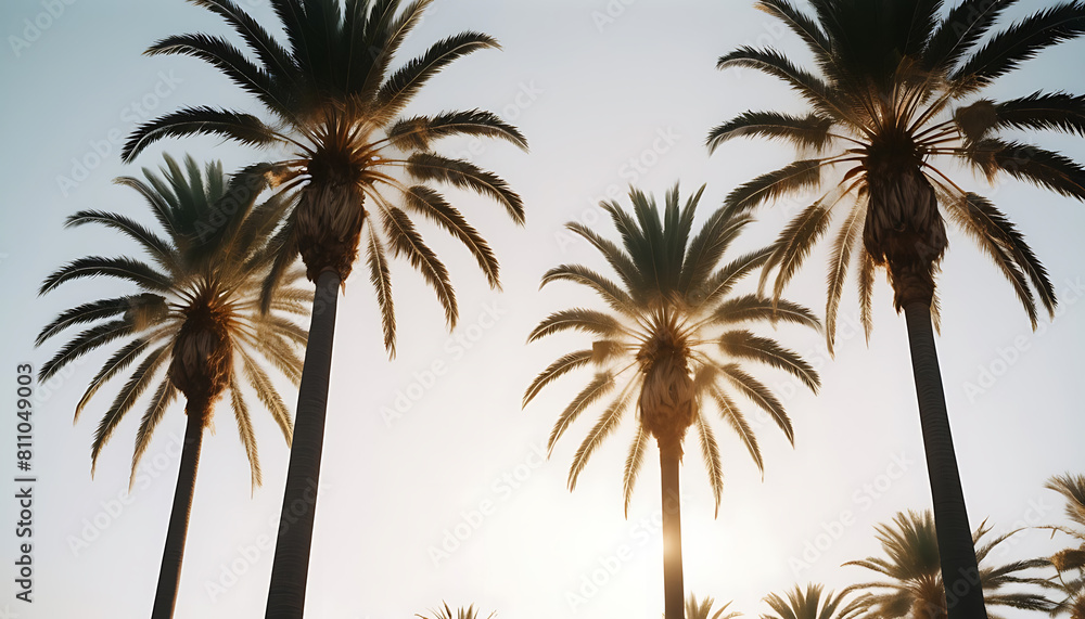 Fototapeta premium palm trees on the beach