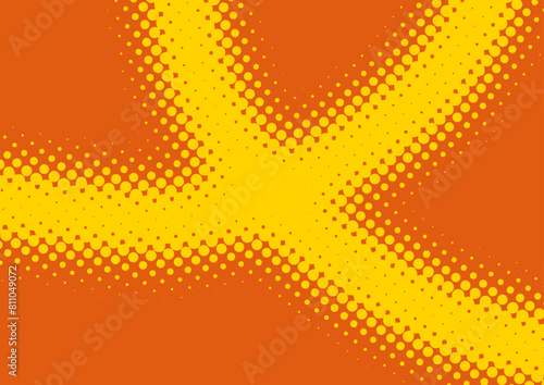 Wallpaper Mural Awesome yellow and orange pop art background with dot design in retro comic book style Torontodigital.ca