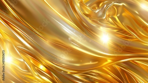 Wavy golden silk cloth