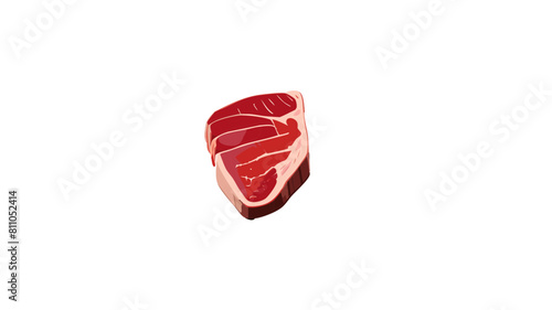 Ein saftiges, rohes Steak mit Fettrand und Marmorierung.