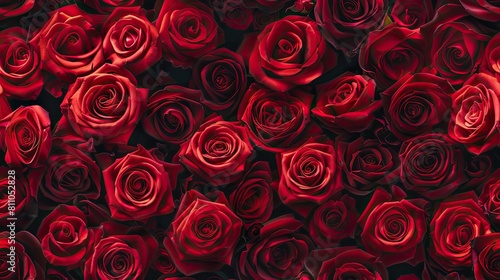 a vast background of deep roses arranged in an endless pattern, evoking a sense of romance and mystery. SEAMLESS PATTERN