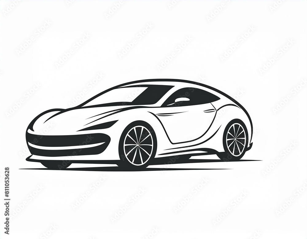Fototapeta premium logo voiture en ia pour garagiste ou carrossier