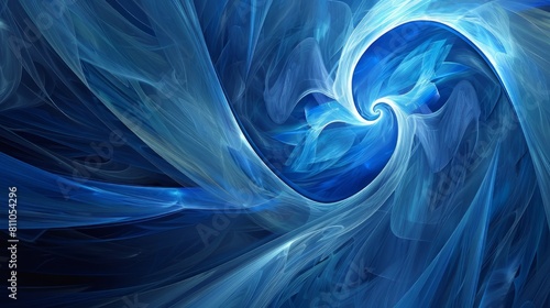 Blue and white abstract digital art