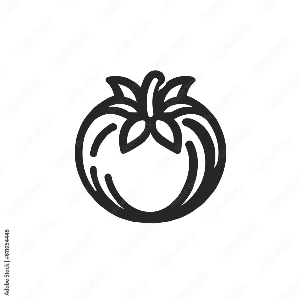 Tomato Icon, Simple Line Art, Fresh Vegetable Symbol
Tomato Icon, Simple Line Art, Fresh Vegetable Symbol