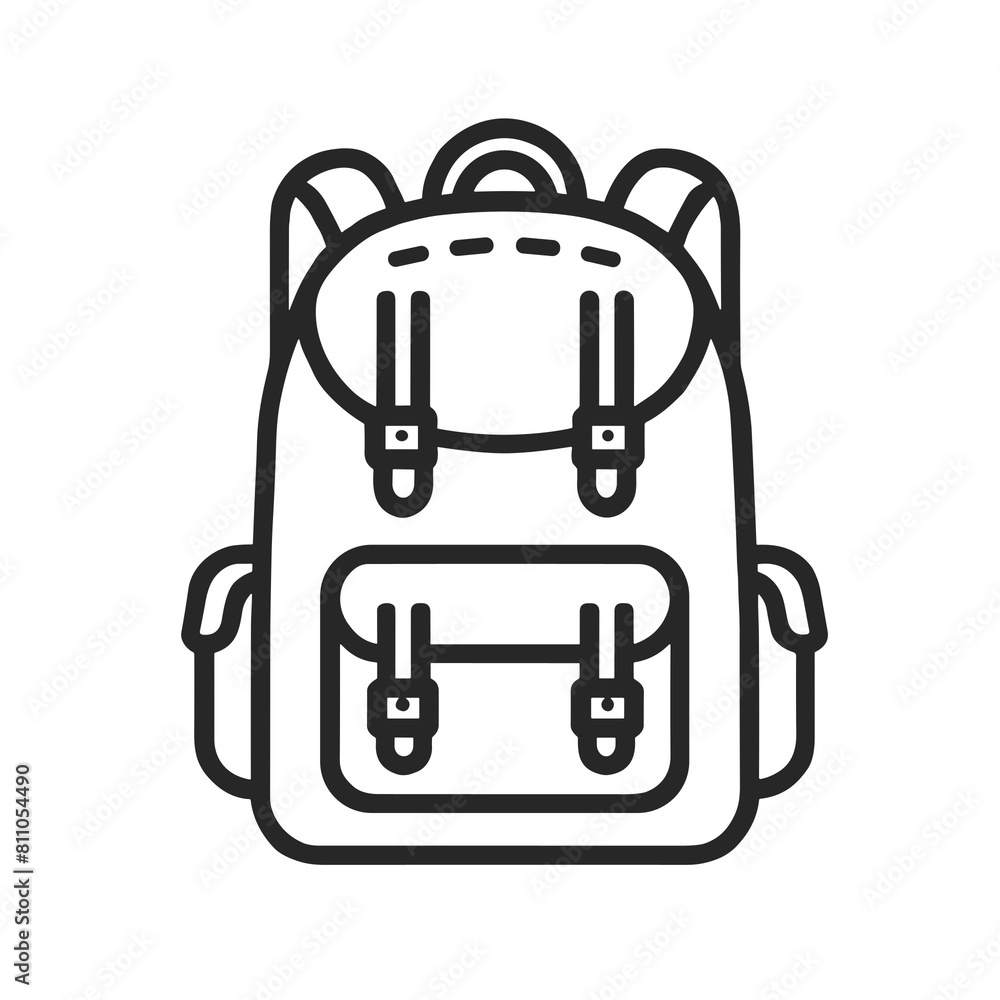 Backpack Icon, Simple Line Art, Adventure Gear
Backpack Icon, Simple Line Art, Adventure Gear