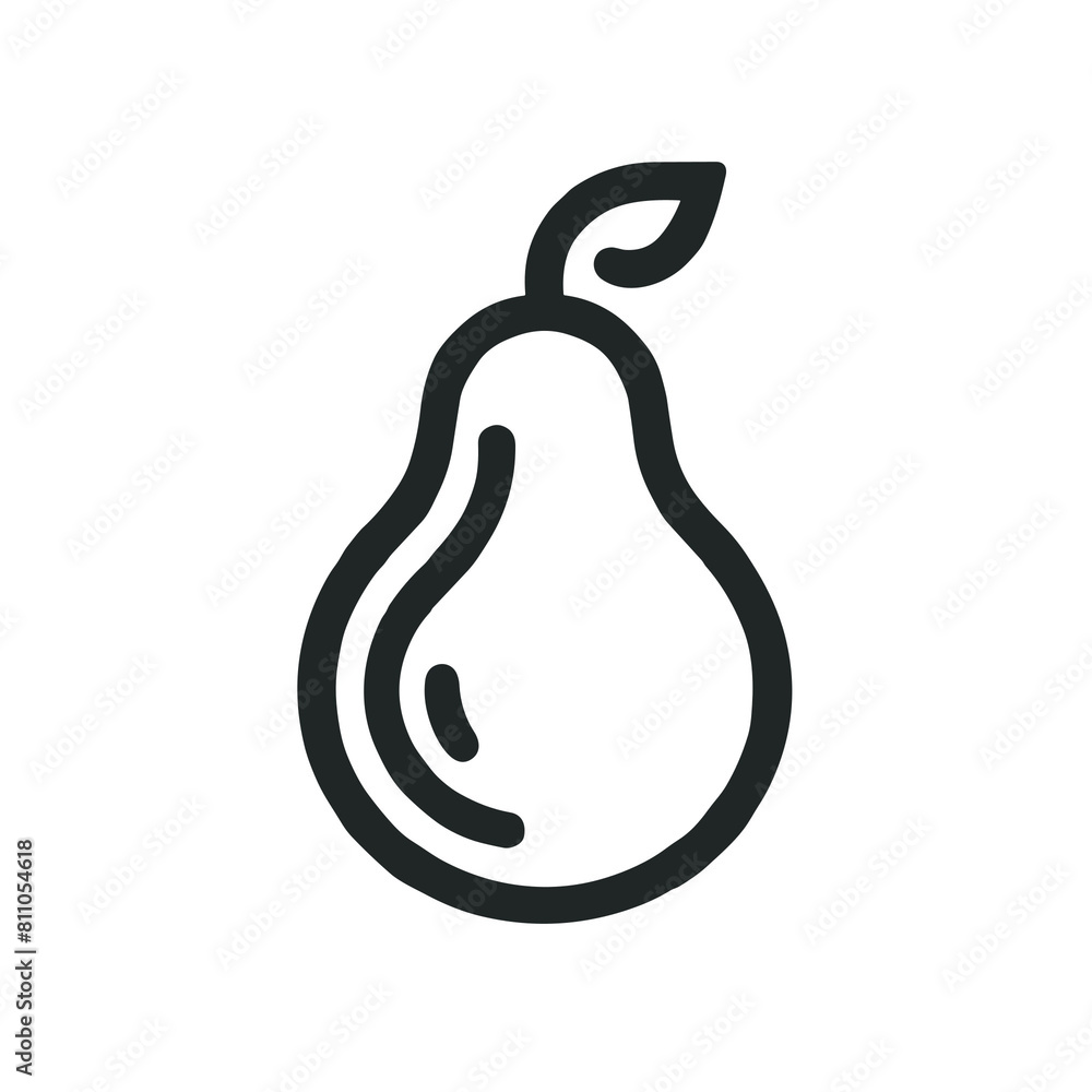 Pear Icon, Clean Line Illustration, Orchard Fruit
Pear Icon, Clean Line Illustration, Orchard Fruit