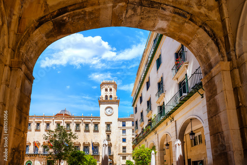 Fotografie View of alicante town hall, Spain